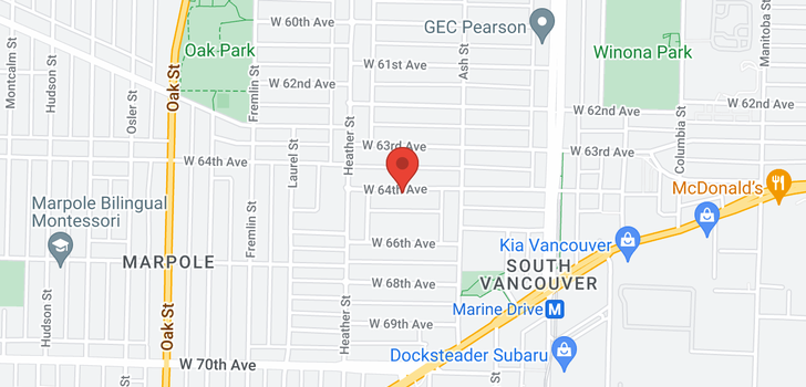 map of 756 W 64TH AVENUE
